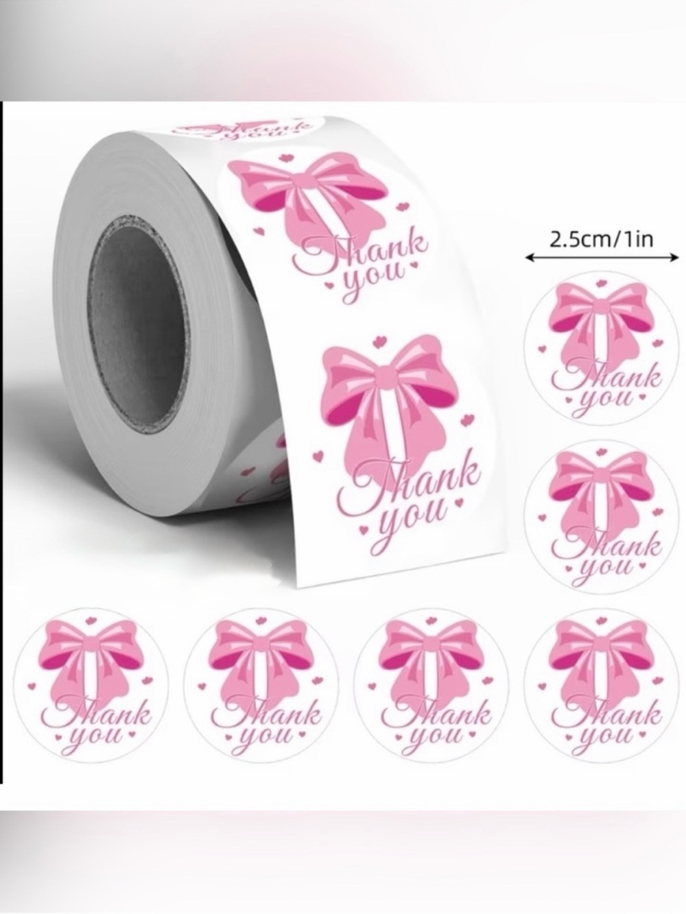 575pc Bundle: 25 Large Poly Mailers, 25 Cello Bags, 25 Cards & 500 Stickers - Picture 8 of 14
